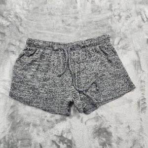 Hello Mello Shorts Womens M Gray Cuddleblend Lounge Sleep Drawstring Knit